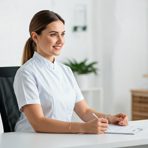 Professional therapist in office